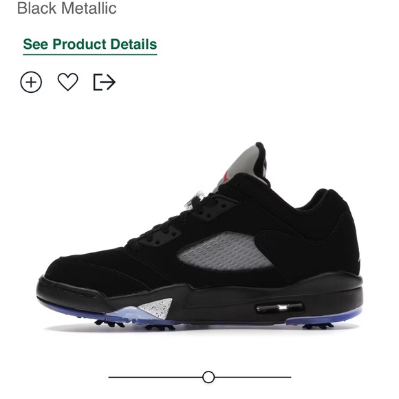 air jordan 5 retro low golf black metallic